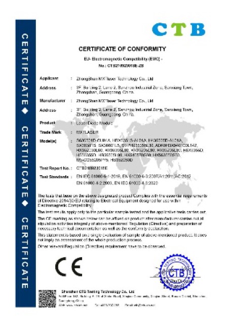 Certificate of Laser