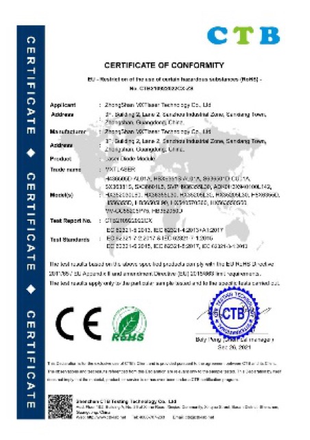 Certificate Of Line Laser